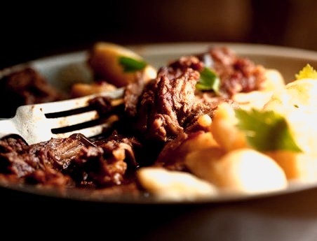 Slow-Braised Pork Ragu With Roasted Garlic Gnocchi