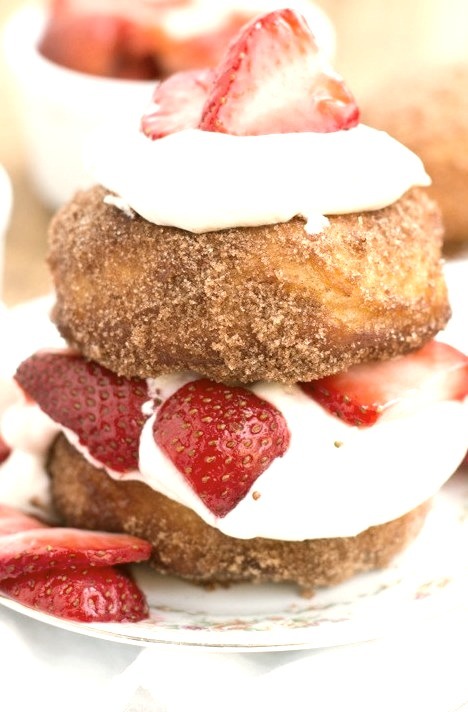 Fried Strawberry Shortcakes